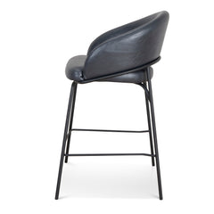 Fabric Bar Stool | Full Black (Set of 2) | Myka Home