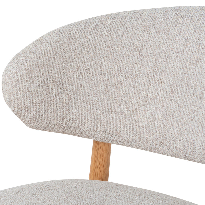 65cm Coastal Beige Bar Stool - Natural Oak - View 10