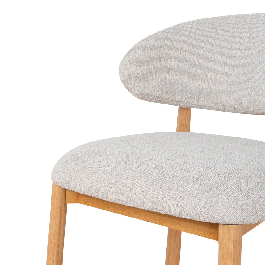 65cm Coastal Beige Bar Stool - Natural Oak - View 15