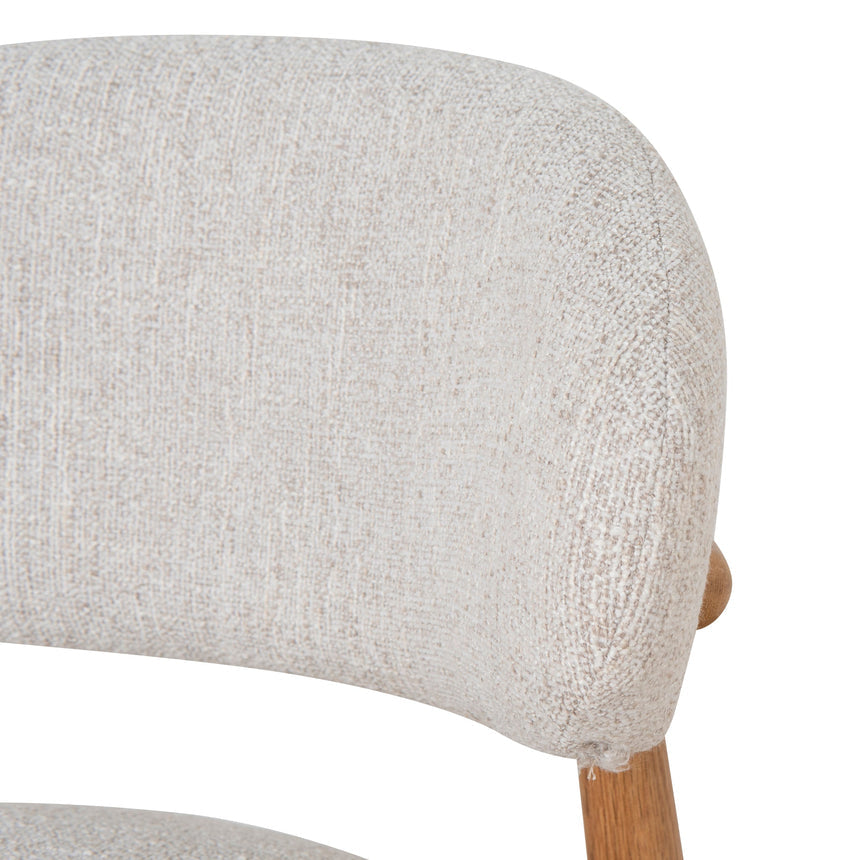 65cm Coastal Beige Bar Stool - Natural Oak - View 9