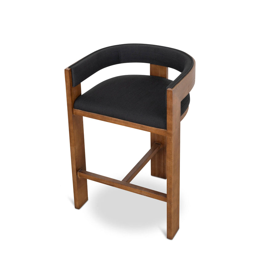 Brown ELM Barstool - Black - View 6