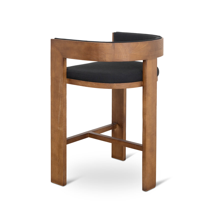 Brown ELM Barstool - Black - View 4