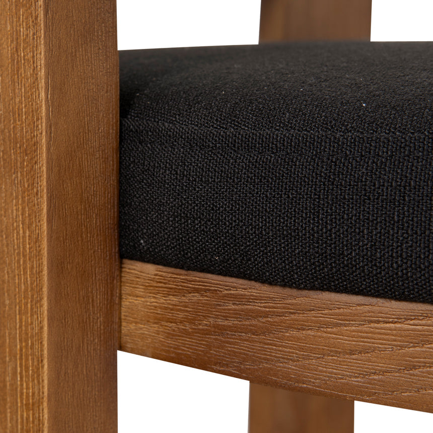 Brown ELM Barstool - Black - View 8