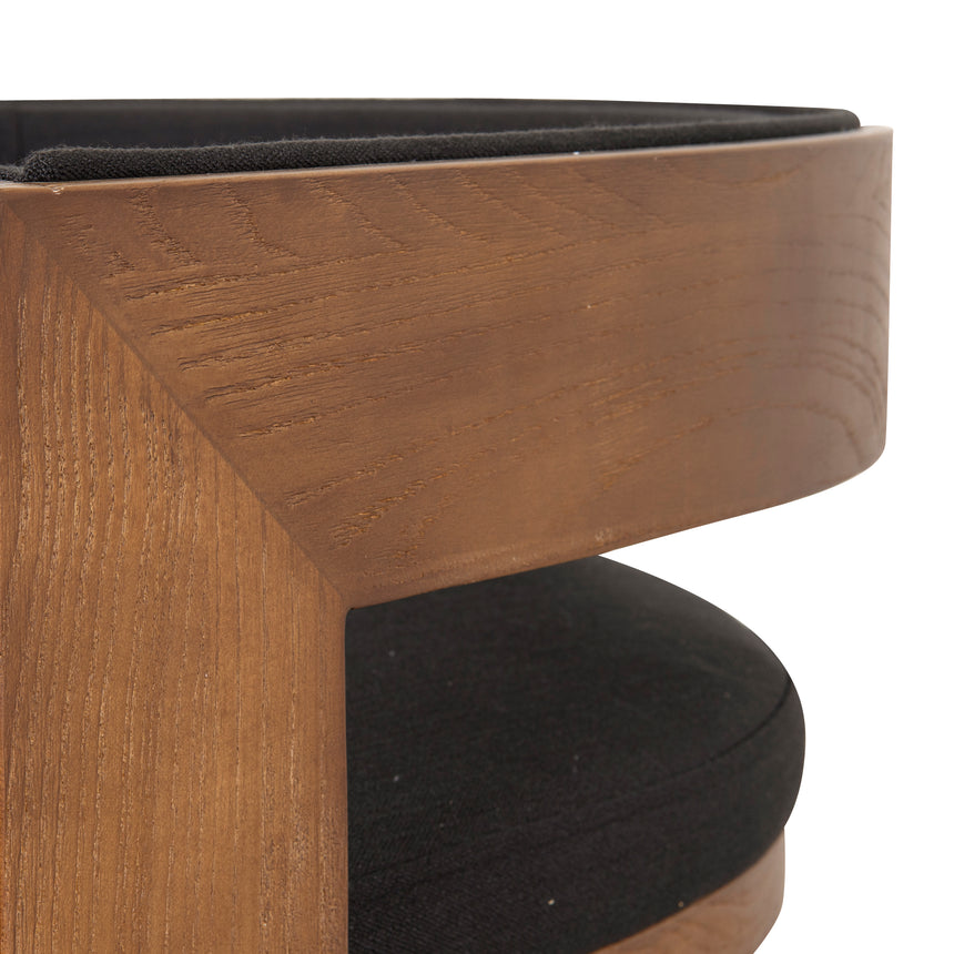 Brown ELM Barstool - Black - View 9