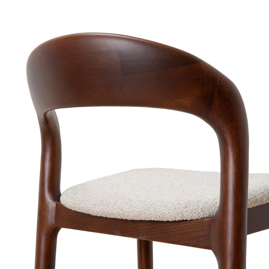 65cm Dark Brown Bar Stool - Beige (Set of 2) - View 9
