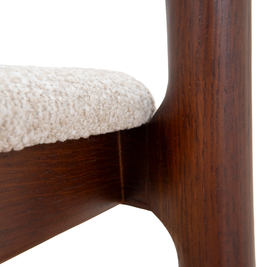 65cm Dark Brown Bar Stool - Beige (Set of 2) - View 13