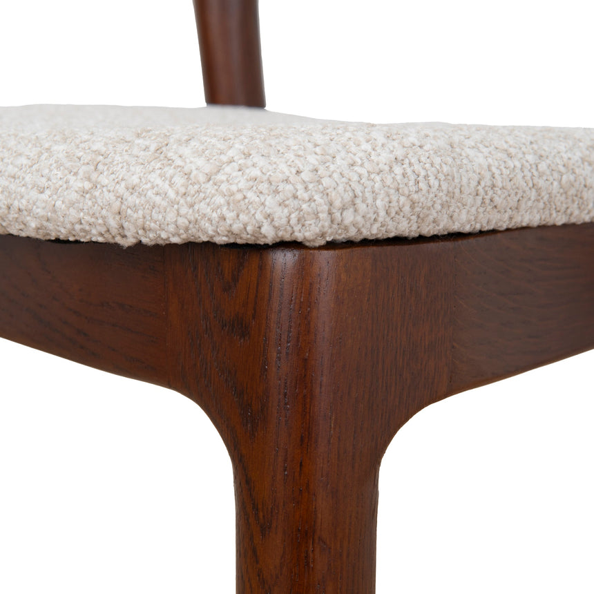 65cm Dark Brown Bar Stool - Beige (Set of 2) - View 15