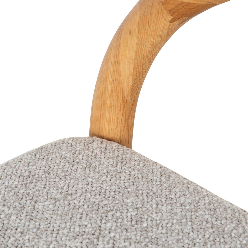 66cm Natural Bar Stool - Clay Grey - View 15