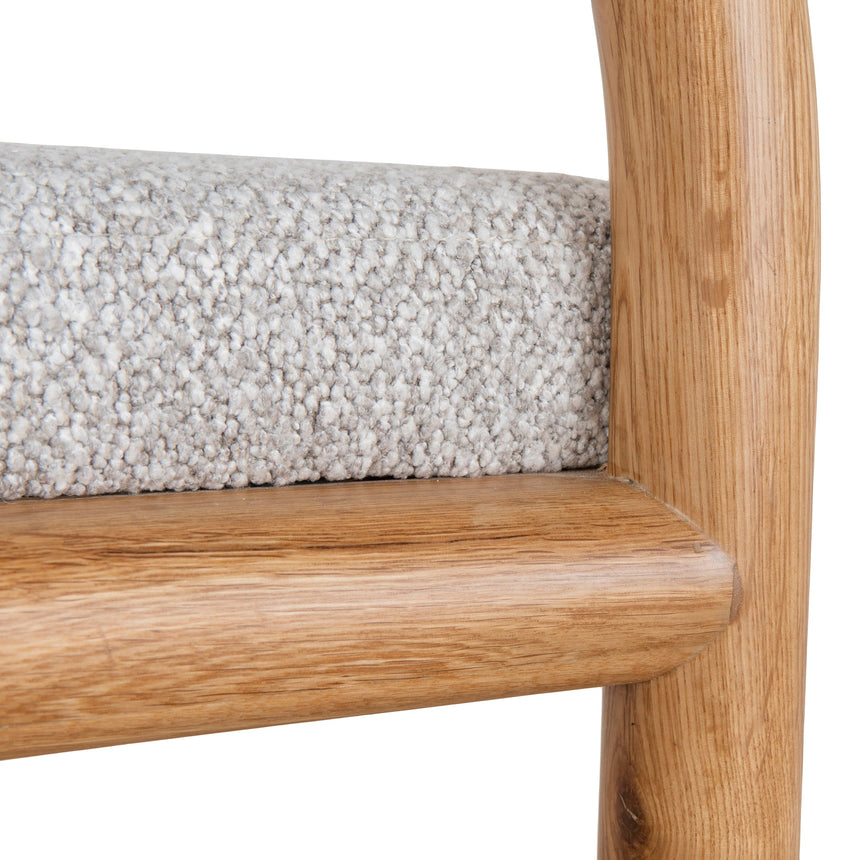 66cm Natural Bar Stool - Clay Grey - View 13