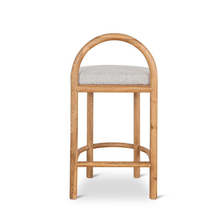66cm Natural Bar Stool - Clay Grey - View 5