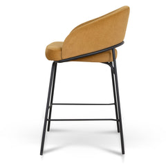 Black Bar Stool | Orange Gold Seat (Set of 2) | Myka Home