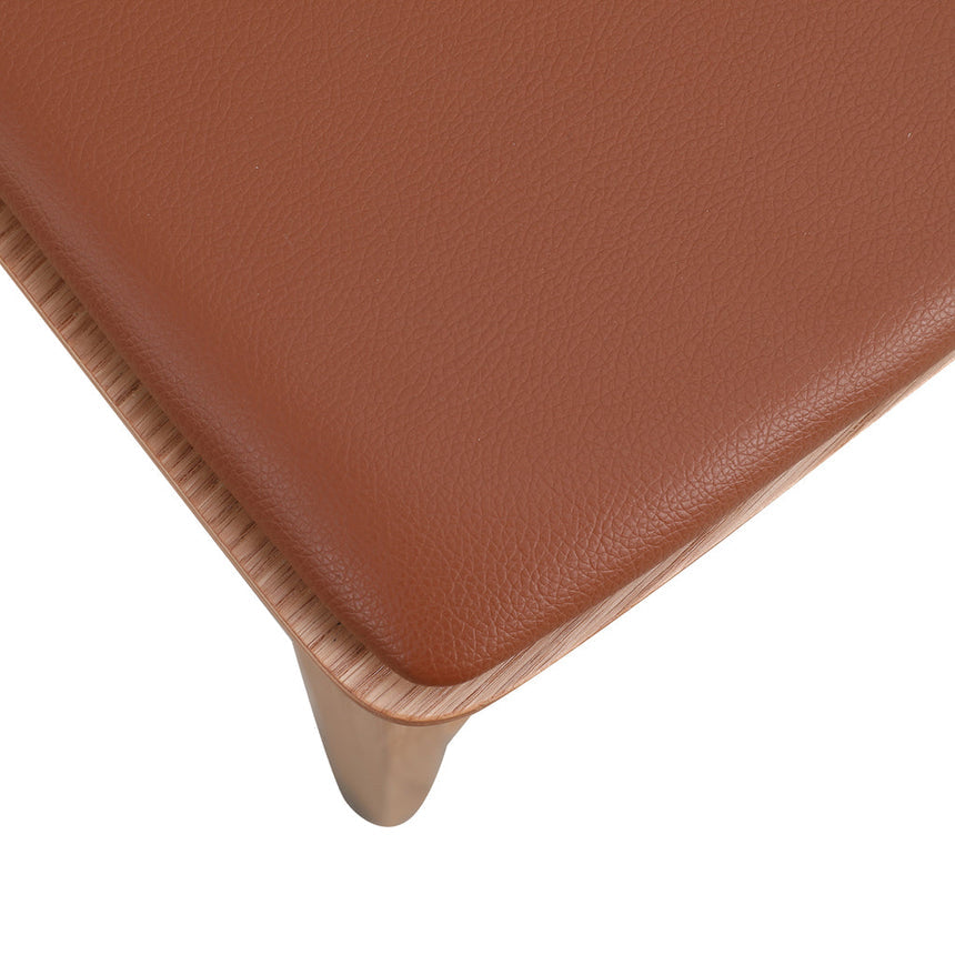 Natural Bar Stool - Brown Seat - View 9