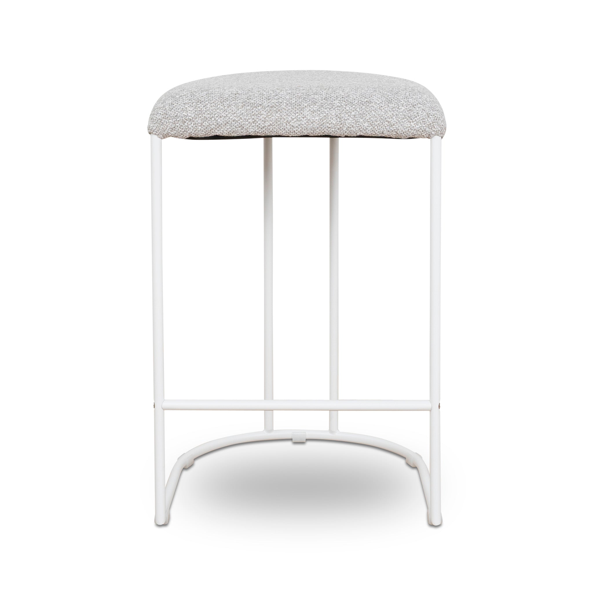 65CM White Bar Stool | Clay Grey (Set Of 2) | Myka Home