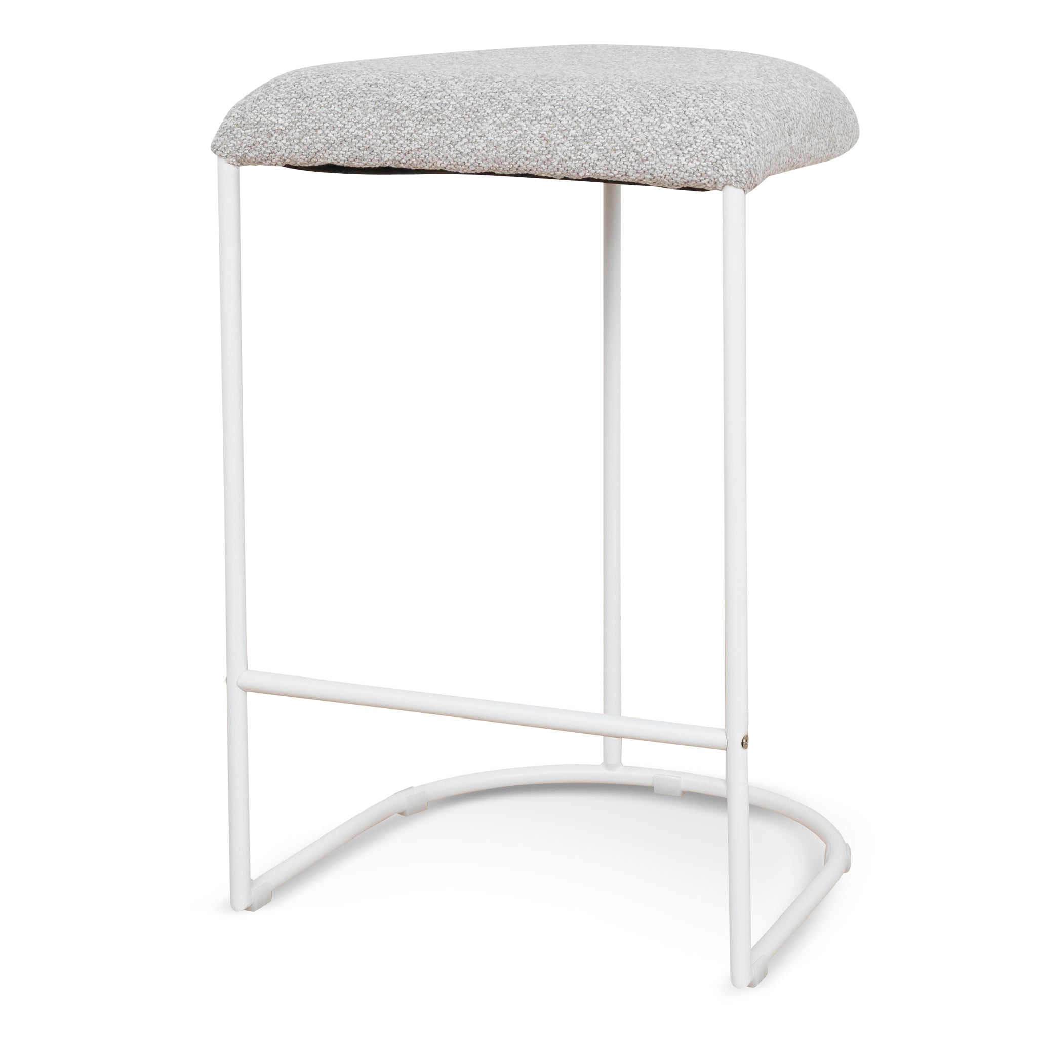 65CM White Bar Stool | Clay Grey (Set Of 2) | Myka Home