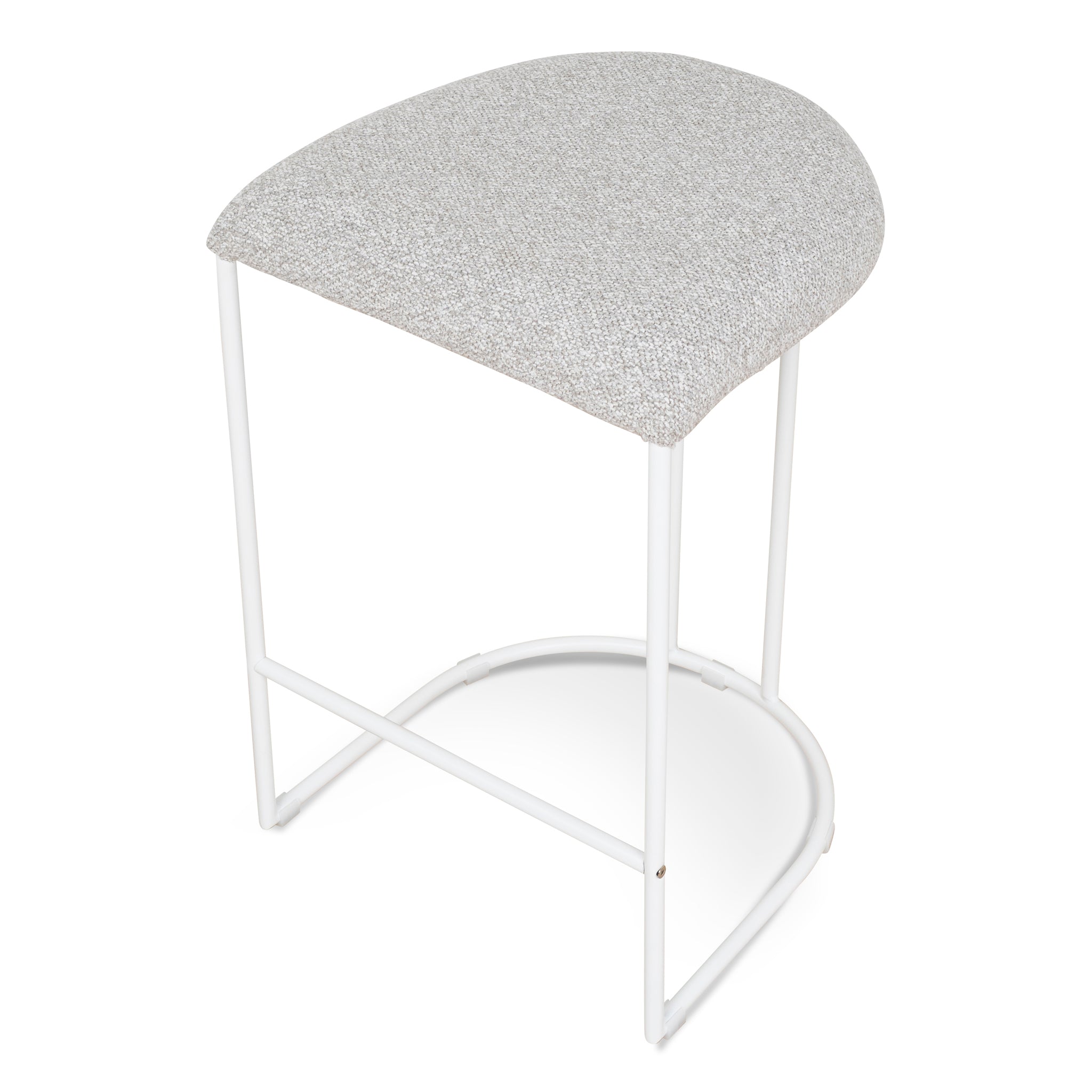 65CM White Bar Stool | Clay Grey (Set Of 2) | Myka Home