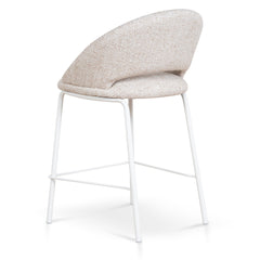 White Bar Stool | Pale Beige (Set Of 2) | Myka Home - View 5