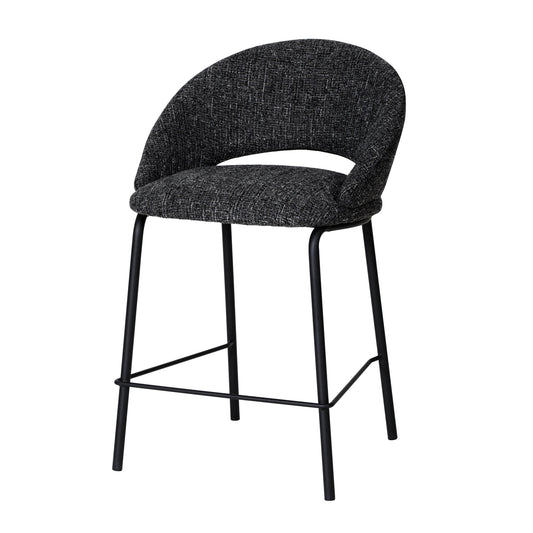 Black Bar Stool | Field Charcoal (Set Of 2) | Myka Home