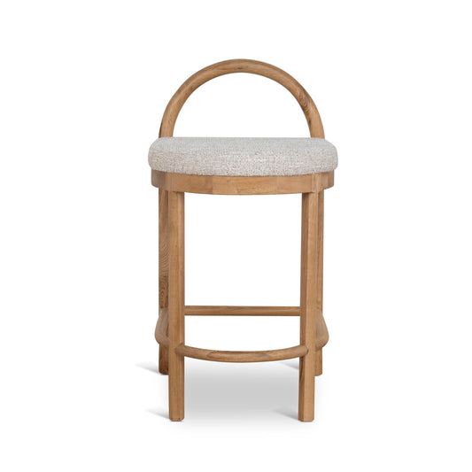 66cm Natural Bar Stool | Pale Beige | Myka Home