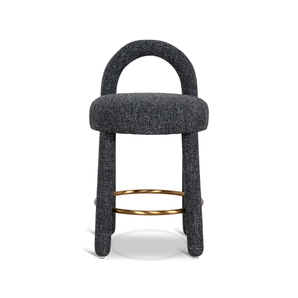 65cm Bar Stool | Field Charcoal | Myka Home - View 2