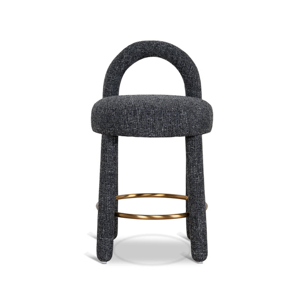 65cm Bar Stool | Field Charcoal | Myka Home - View 2