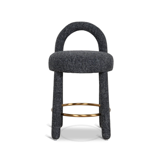 65cm Bar Stool | Field Charcoal | Myka Home