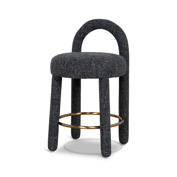 65cm Bar Stool | Field Charcoal | Myka Home