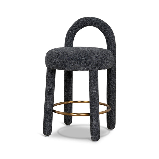 65cm Bar Stool | Field Charcoal | Myka Home