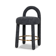 65cm Bar Stool | Field Charcoal | Myka Home