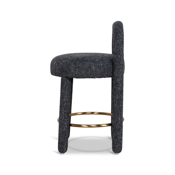65cm Bar Stool | Field Charcoal | Myka Home - View 3