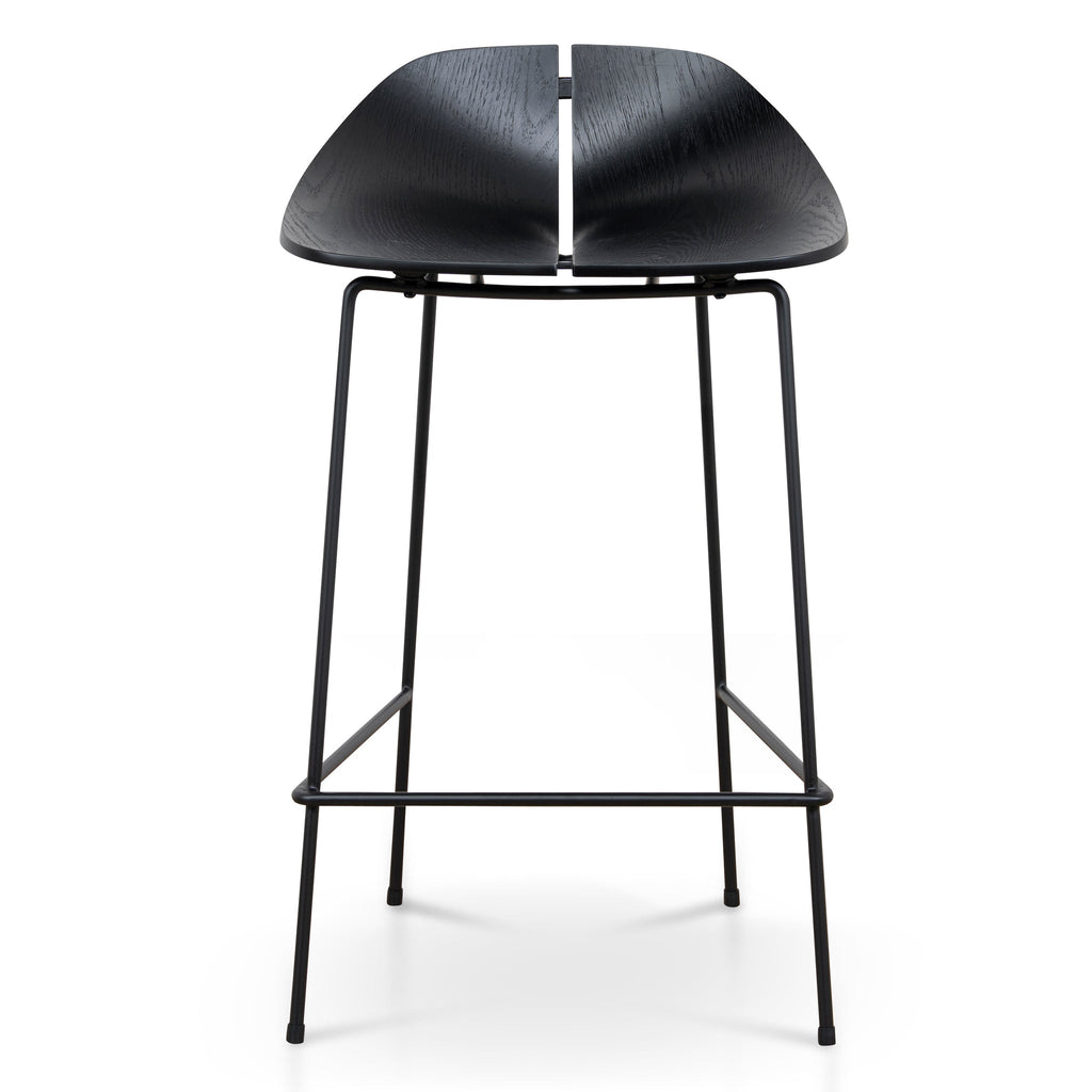 65cm Bar Stool | Full Black | Myka Home - View 2