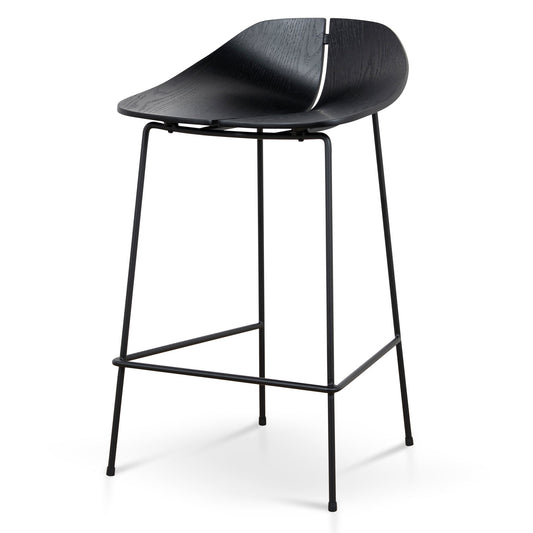 65cm Bar Stool | Full Black | Myka Home