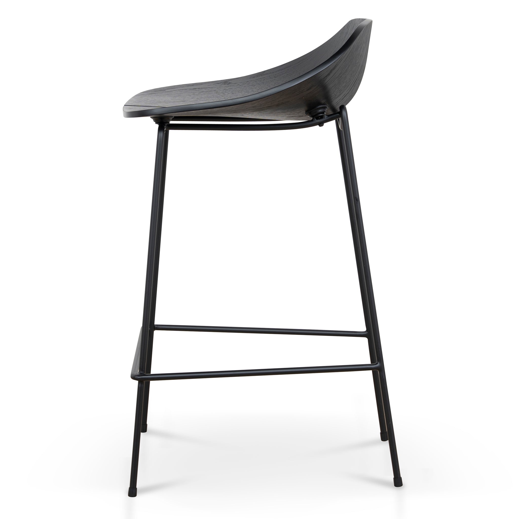 65cm Bar Stool | Full Black | Myka Home - View 3