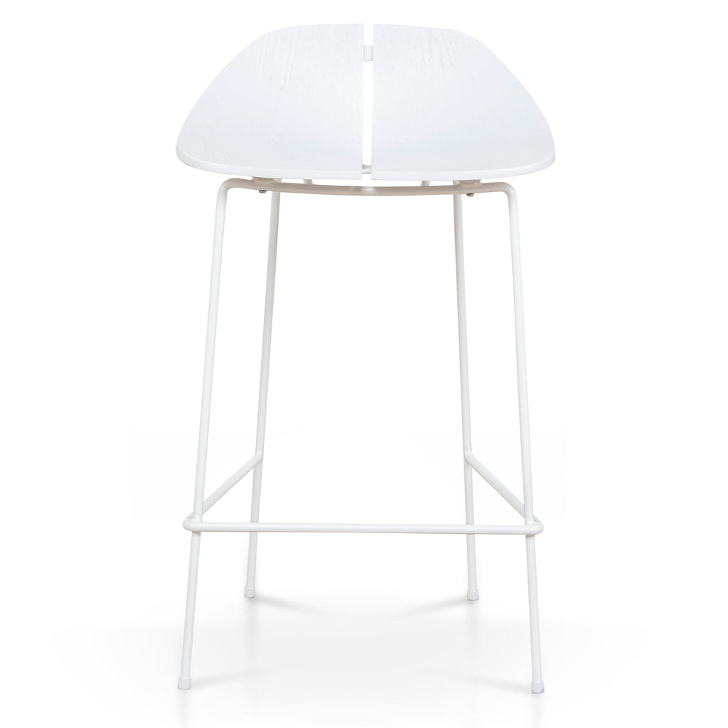 65cm Bar Stool | Full White | Myka Home - View 2