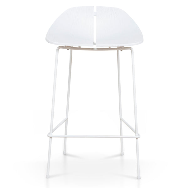 65cm Bar Stool | Full White | Myka Home - View 2