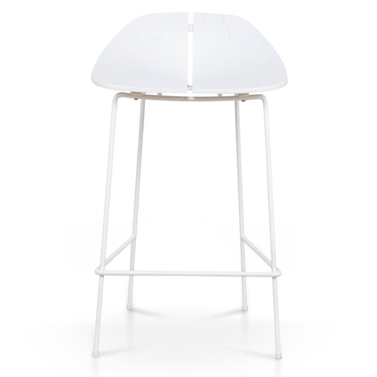 65cm Bar Stool | Full White | Myka Home