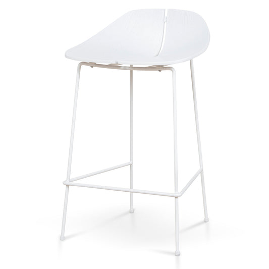 65cm Bar Stool | Full White | Myka Home
