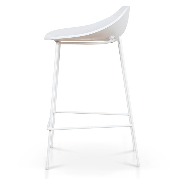65cm Bar Stool | Full White | Myka Home - View 3