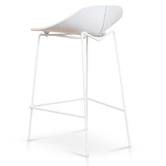65cm Bar Stool | Full White | Myka Home