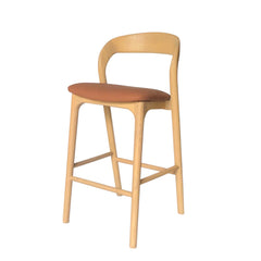 65cm Natural Bar Stool | Naxos Tan | Myka Home