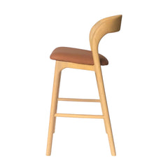 65cm Natural Bar Stool | Naxos Tan | Myka Home