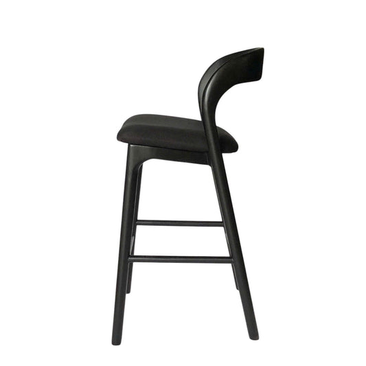 65cm Bar Stool | Full Black | Myka Home