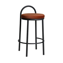 63cm Black Frame Bar Stool | Red Bronze (Set of 2) | Myka Home