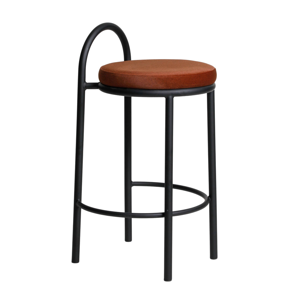 63cm Black Frame Bar Stool | Red Bronze (Set of 2) | Myka Home - View 4