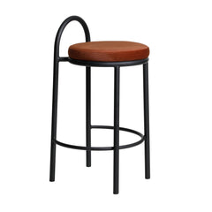 63cm Black Frame Bar Stool | Red Bronze (Set of 2) | Myka Home