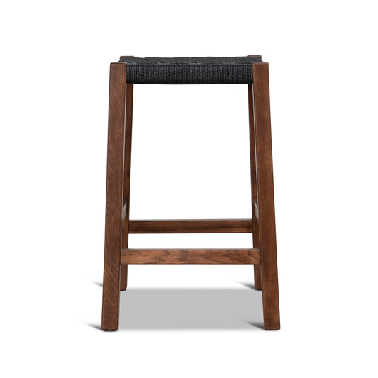 65CM Rattan Bar Stool | Walnut | Myka Home