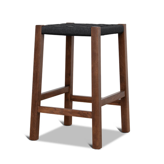 65CM Rattan Bar Stool | Walnut | Myka Home