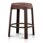Walnut Barstool | Burgundy Stripe | Myka Home