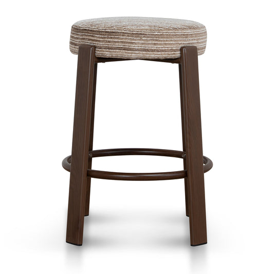 Walnut Barstool | Coconut Stripe | Myka Home