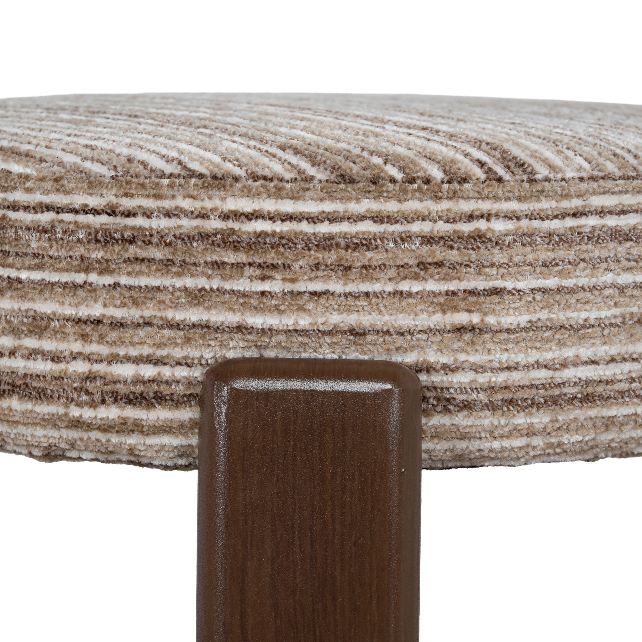 Walnut Barstool | Coconut Stripe | Myka Home