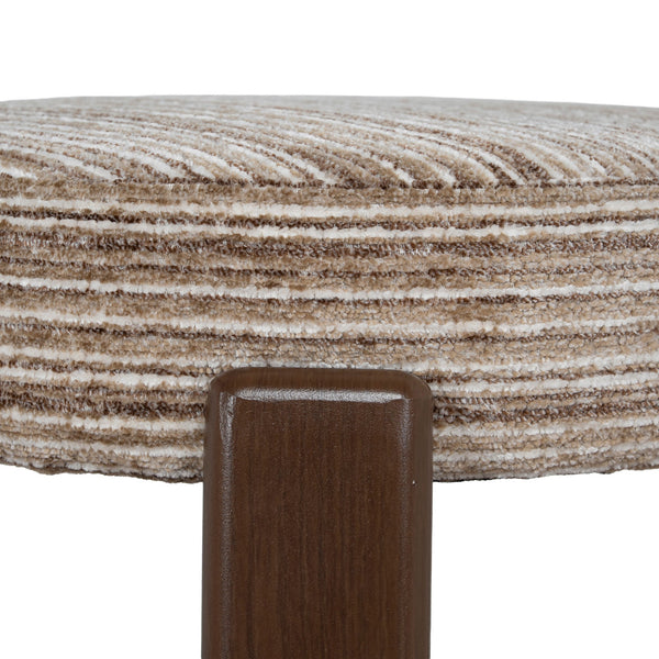 Walnut Barstool | Coconut Stripe | Myka Home